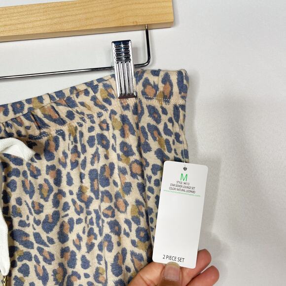 New Honeydew Medium Star Seeker Brushed Jersey Leopard Coordinating Lounge Set - Picture 11 of 16